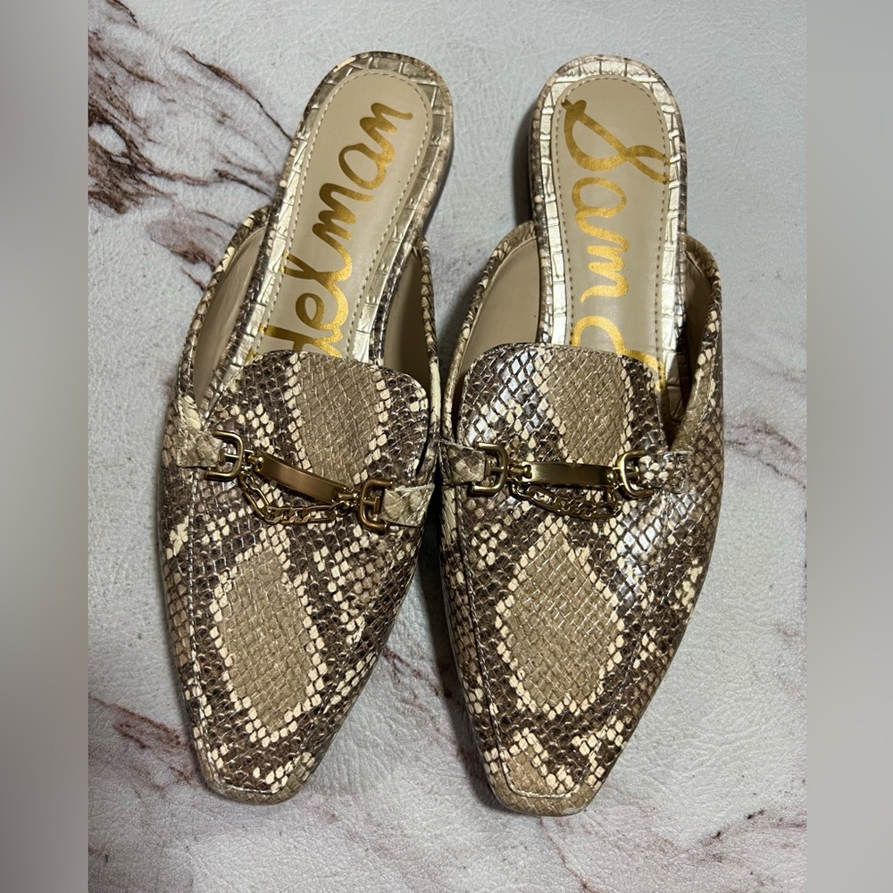 Women's Sam Edelman Evelan Snake Print Slip On Mule - Size 7 M